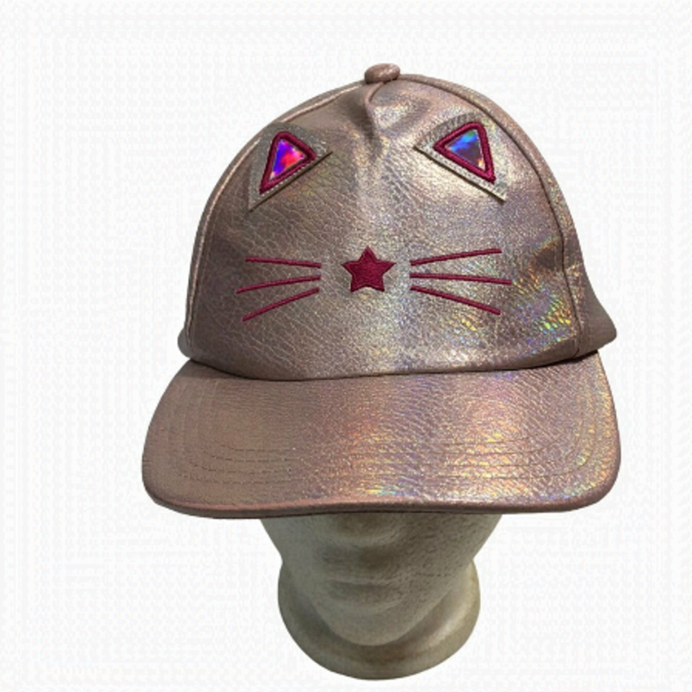 Capelli New York Pink Metallic Kitty Cat Hat Adjustable